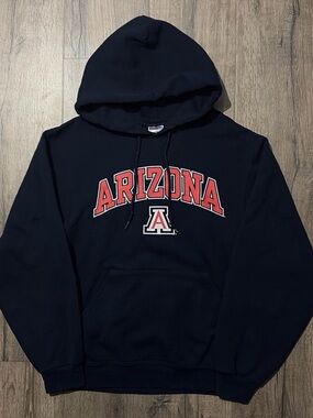Vintage University of Arizona Hoodie Jerzees Navy